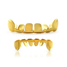 Load image into Gallery viewer, Top &amp; Bottom Outline Grillz in Gold &amp; Silver

