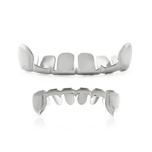 Load image into Gallery viewer, Top &amp; Bottom Outline Grillz in Gold &amp; Silver
